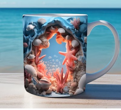 3D Fish In Water Design Mug